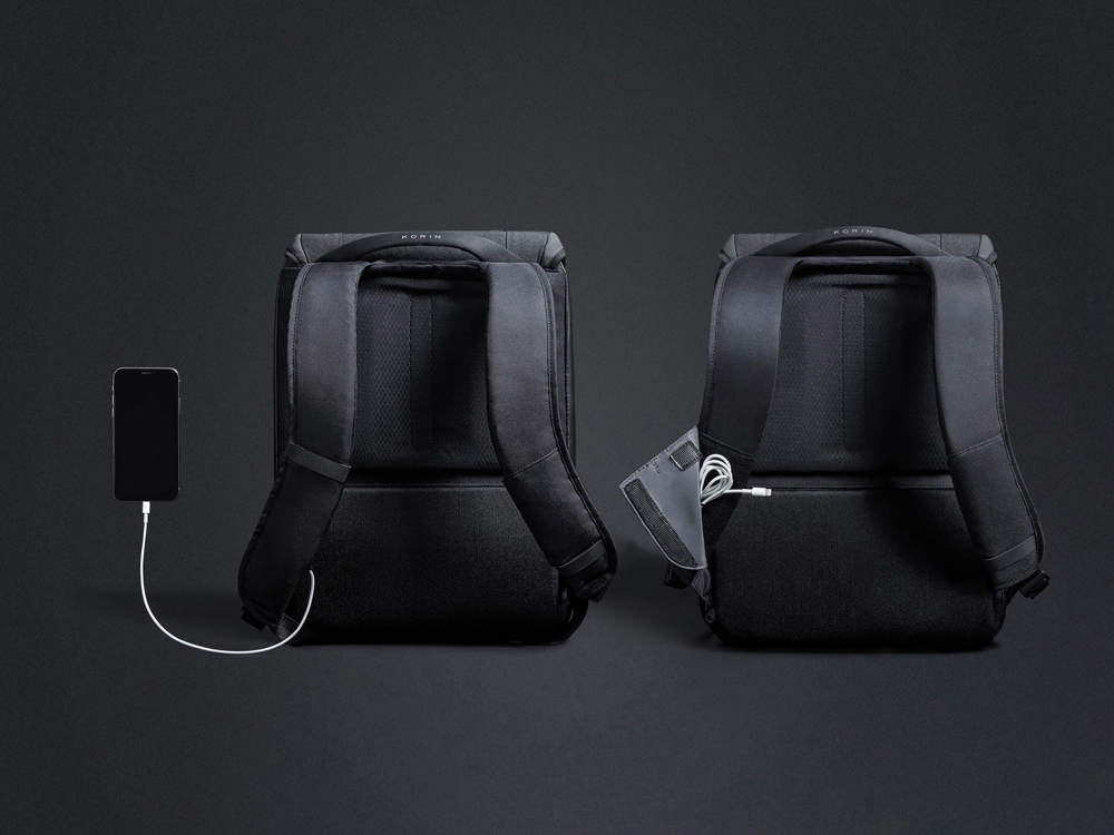Водостойкий антикражный рюкзак Clickpack для ноутбука 15.6", черный-19