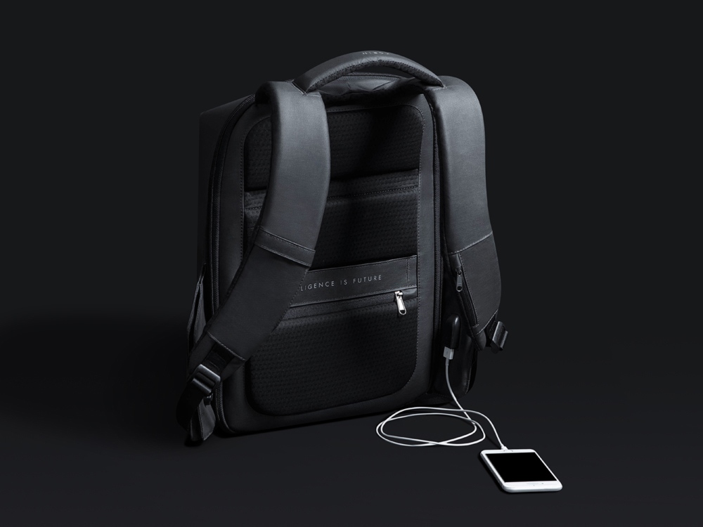 Водостойкий антикражный рюкзак Hipack для ноутбука 15.6", черный-7