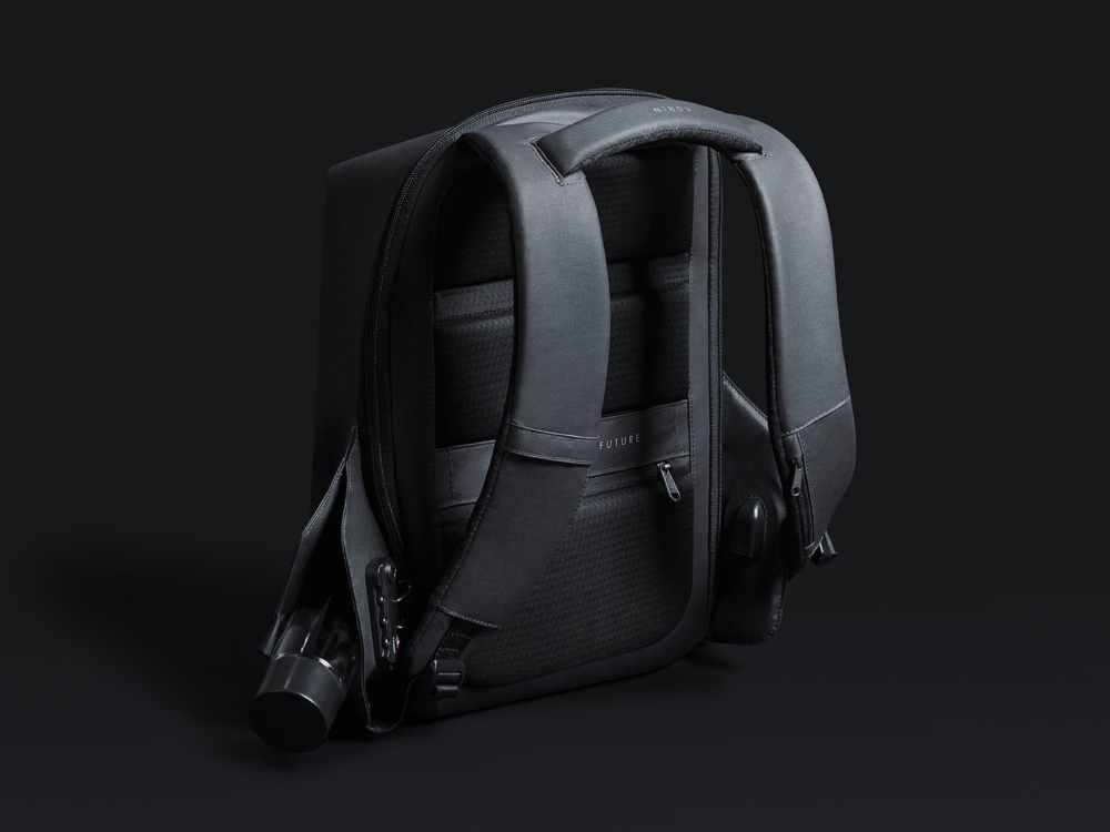 Водостойкий антикражный рюкзак Hipack для ноутбука 15.6", черный-9