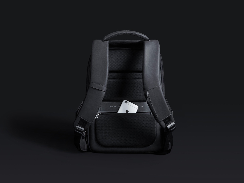 Водостойкий антикражный рюкзак Hipack для ноутбука 15.6", черный-11
