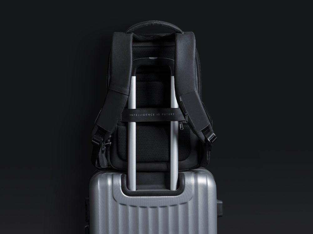 Водостойкий антикражный рюкзак Hipack для ноутбука 15.6", черный-12