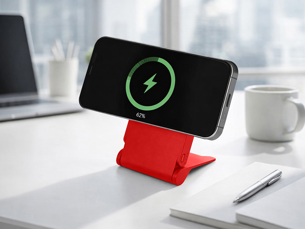 Внешний магнитный аккумулятор "MagnIQ", красный, 5000 mAh-1