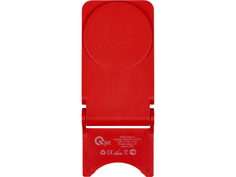 Внешний магнитный аккумулятор "MagnIQ", красный, 5000 mAh-9