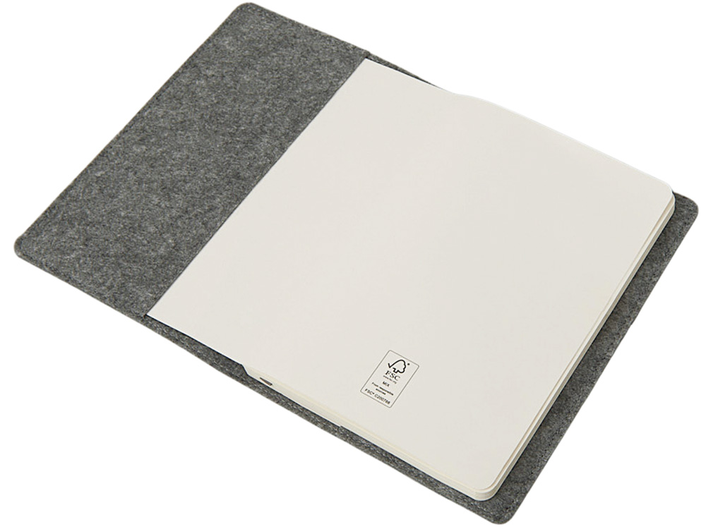 Двустороннее портфолио из рпет-фетра и искусственной кожи "Felt", серый-7