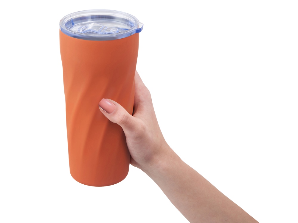 Подарочный набор "FAMILY" с термосом и термокружкой, оранжевый-3