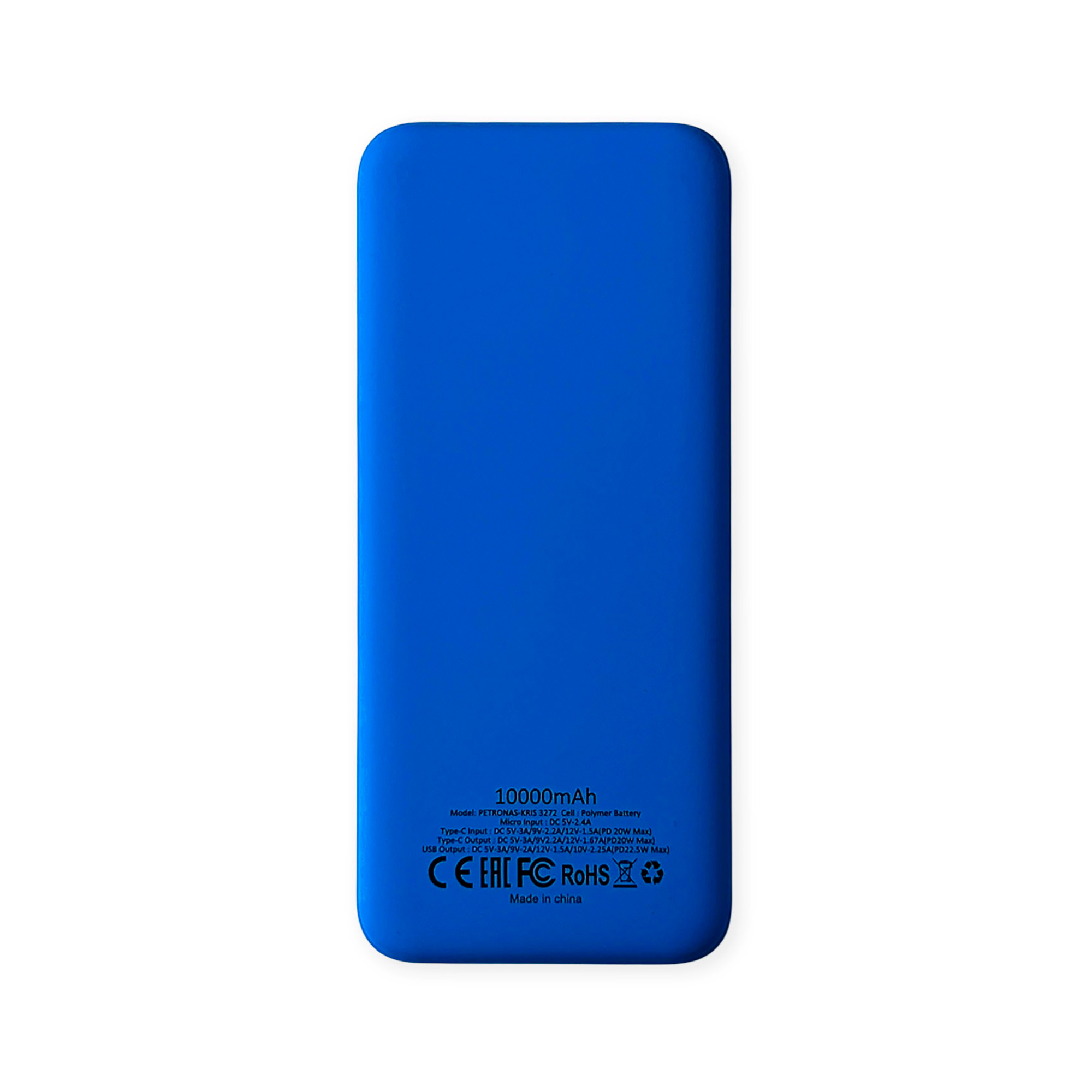 Внешний аккумулятор Kris soft touch, 10000mAh (Синий)-2
