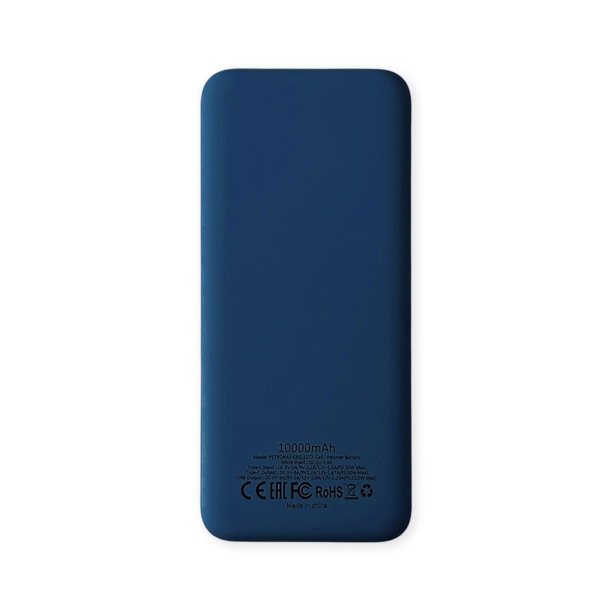 Внешний аккумулятор Kris soft touch, 10000mAh (Тёмно-синий)-3