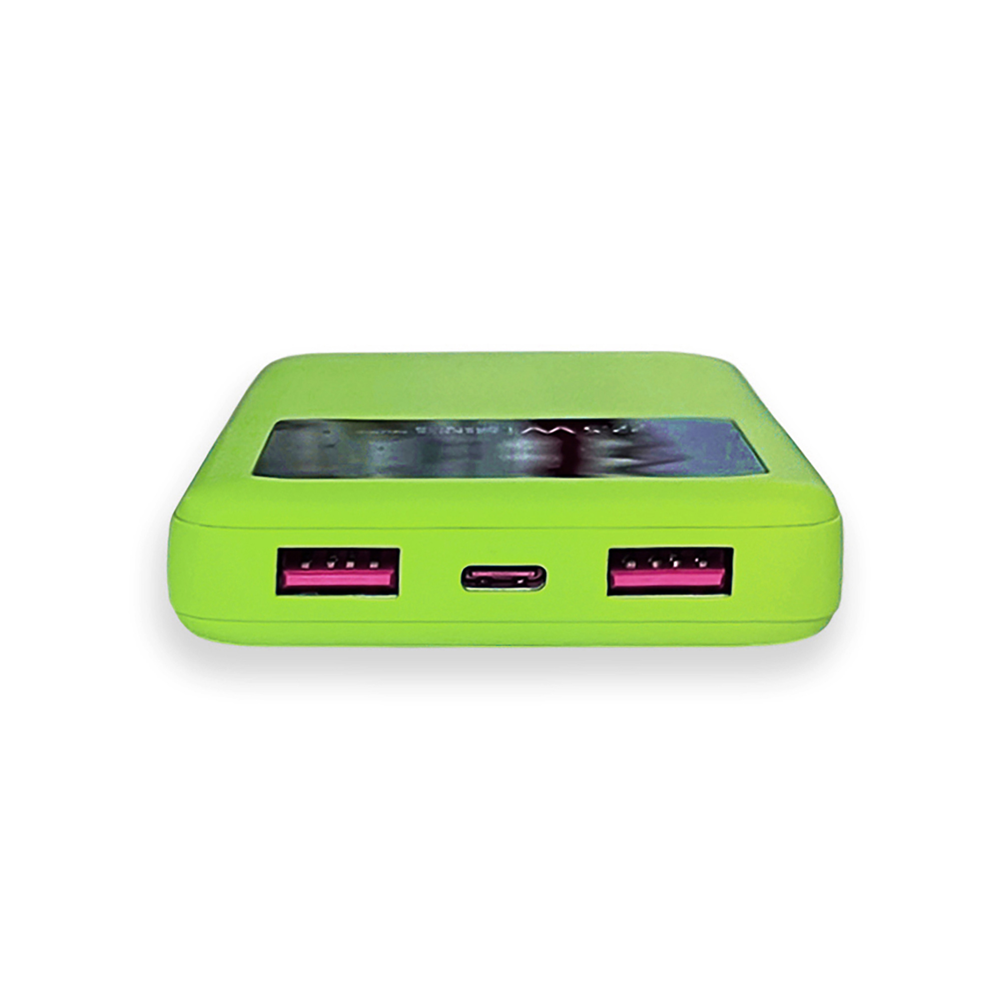 Внешний аккумулятор Kris soft touch, 10000mAh (Светло-зелёный)-5