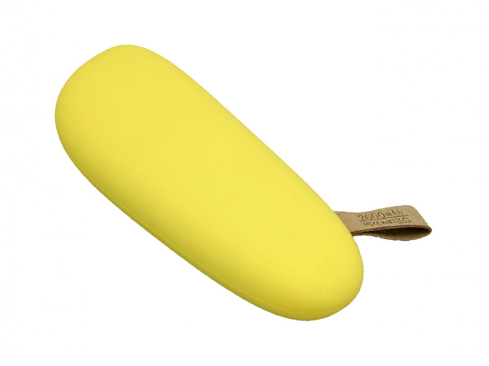 PB_Small_stone Универсальное зарядное устройство power bank в форме камня. 2600MAH. Желтый-1