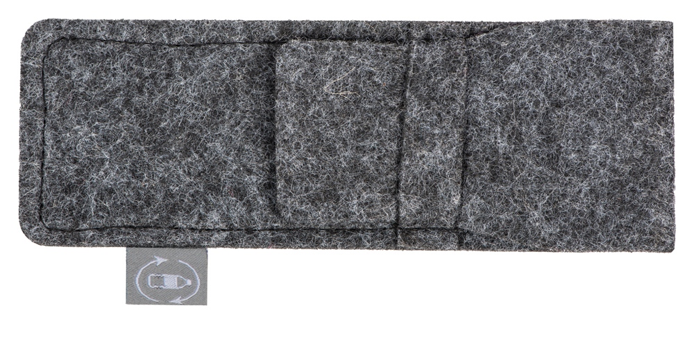 Футляр для ручек из RPET-фетра "Felt", серый-3
