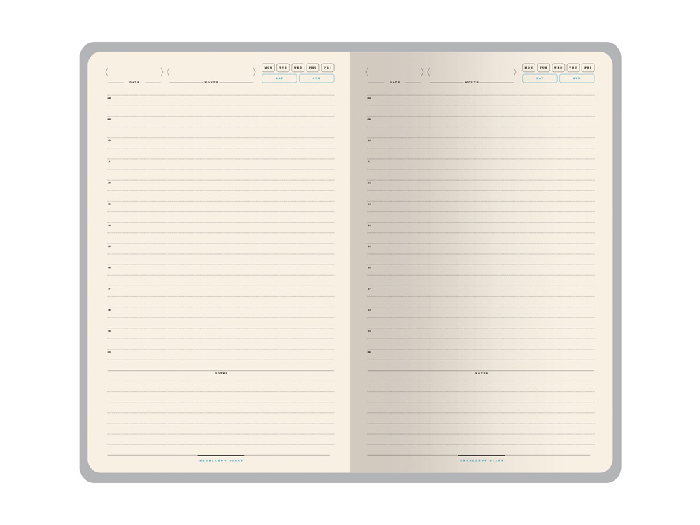 Ежедневник А5 недатированный «Chelsea», синий (серебристый кант и срез)-1