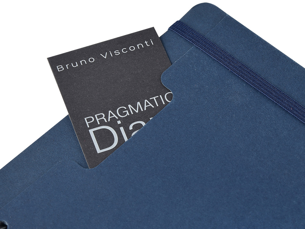Ежедневник недатированный на гребне А5 "Pragmatic", темно-синий-2