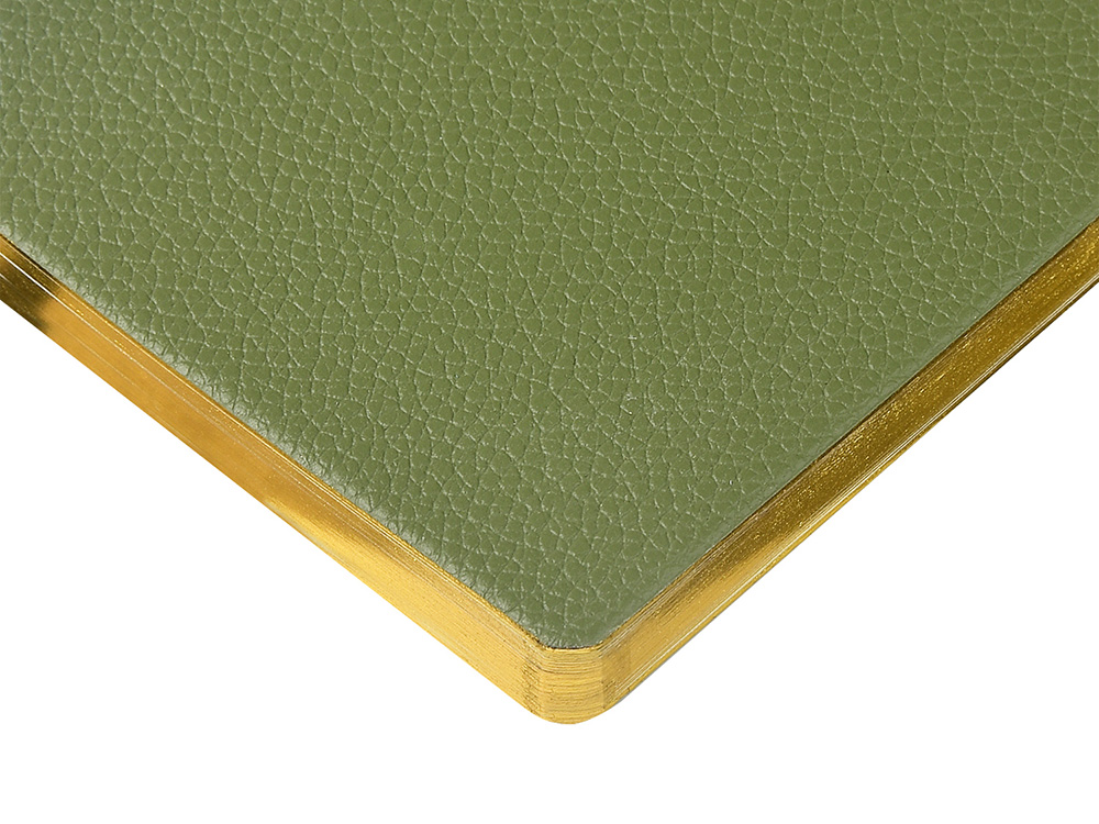 Еженедельник недатированный А6 "Verde" с нашивкой, зеленый-4
