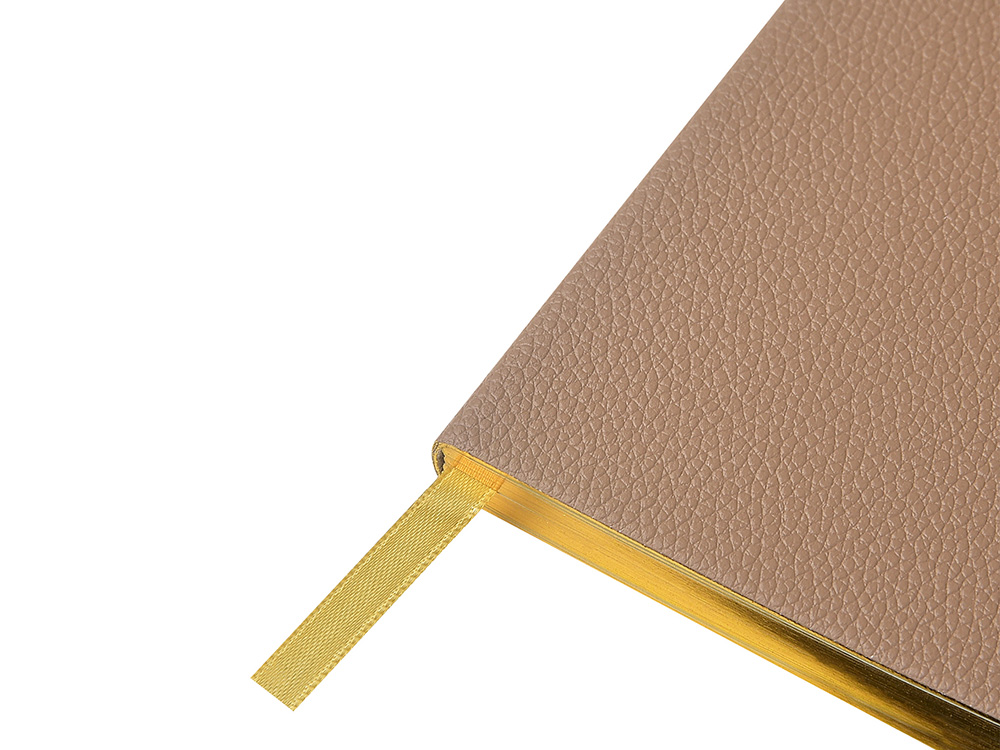 Еженедельник недатированный А6 "Total beige" с нашивкой, бежевый-3