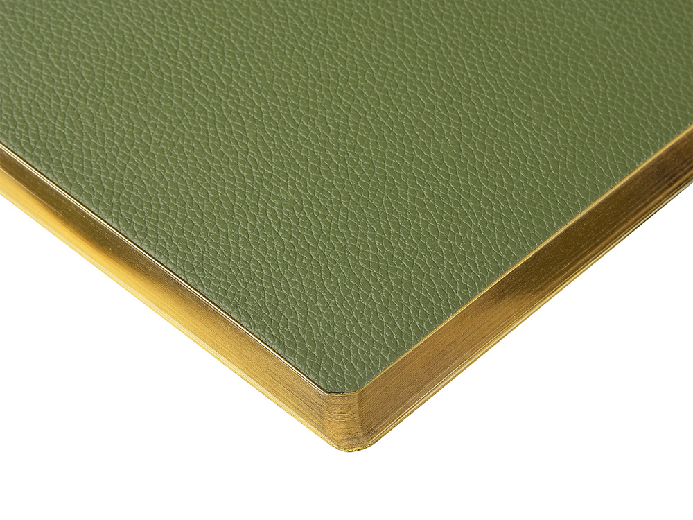 Ежедневник недатированный А5 "Verde" с нашивкой, зеленый-4