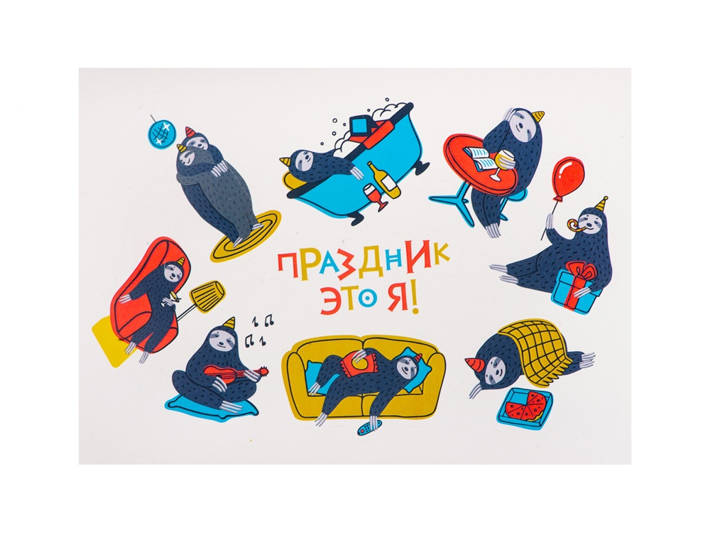 Подарочный набор с термобутылкой, блокнотом, ручкой и чаем, синий-2