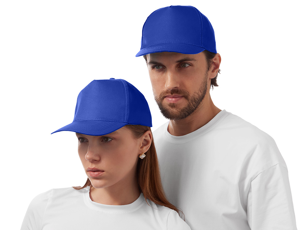 Бейсболка "Poly" 5-ти панельная 120 гр, кл.синий-1