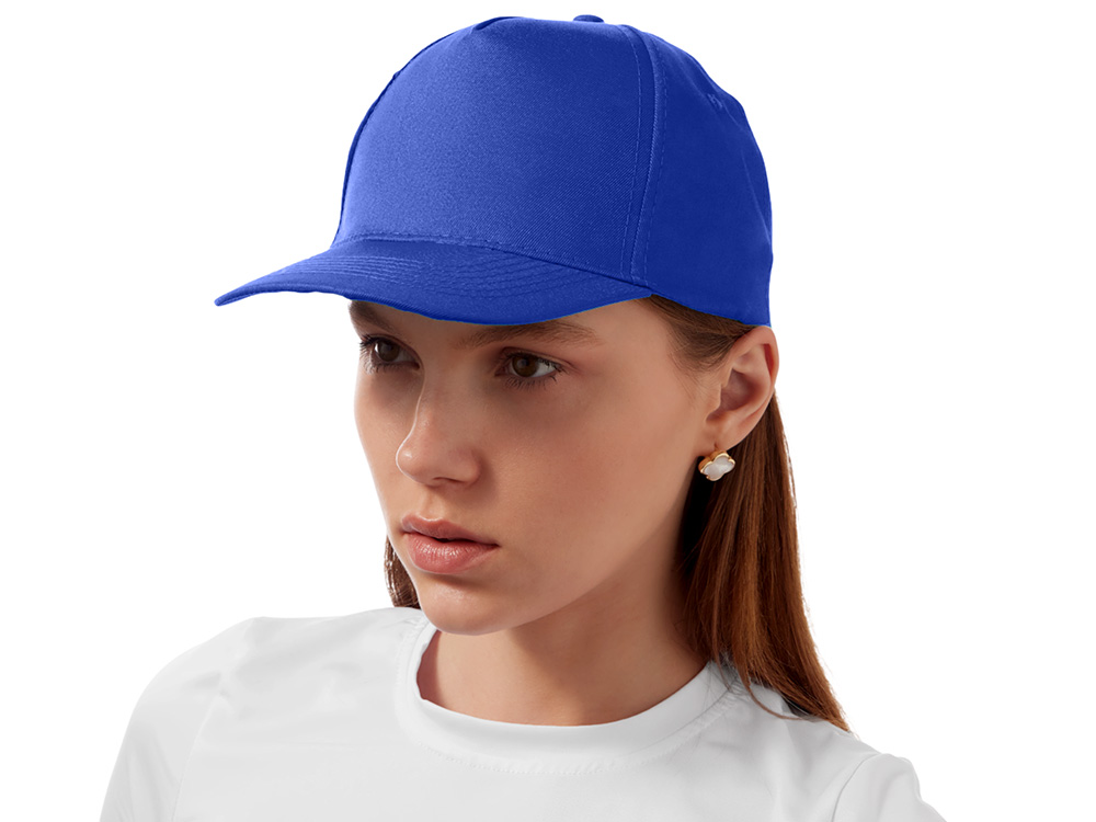 Бейсболка "Poly" 5-ти панельная 120 гр, кл.синий-3