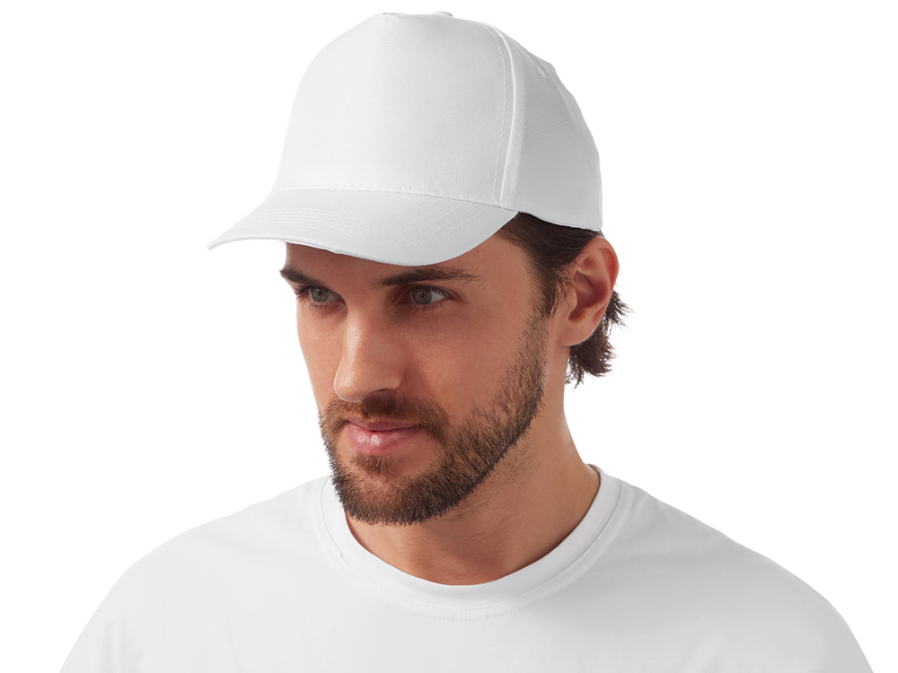 Бейсболка "Poly" 5-ти панельная 120 гр, белый (P)-1