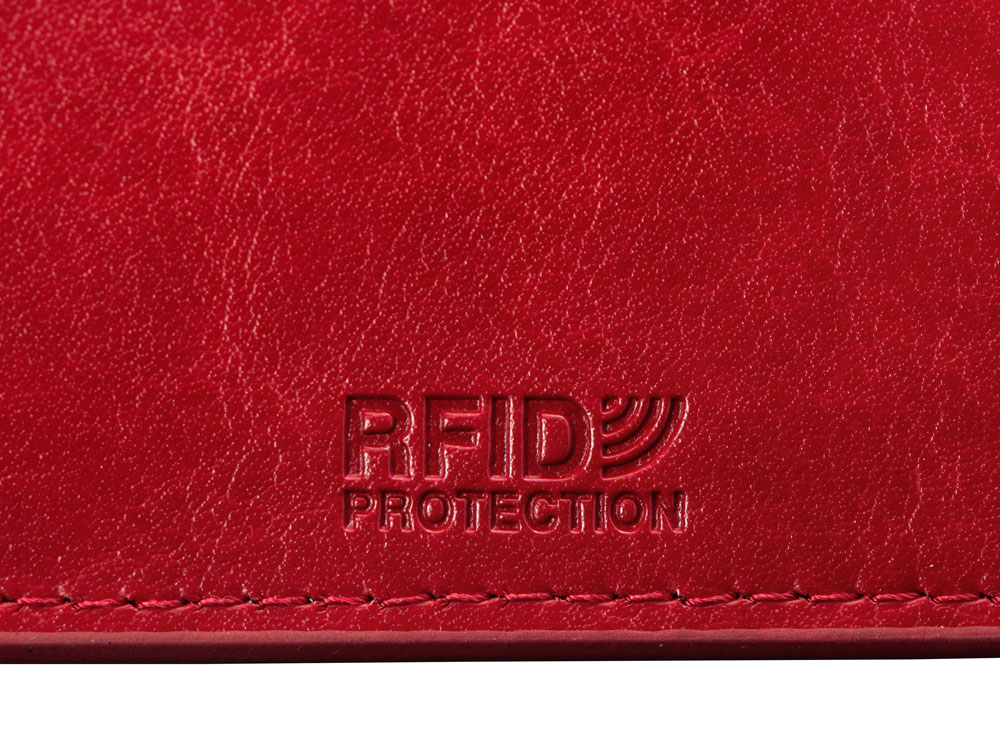 Картхолдер для 6 пластиковых карт с RFID-защитой "Fabrizio", красный-6