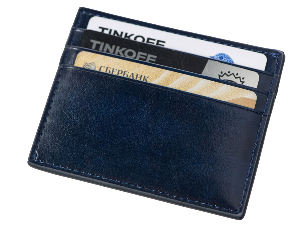 Картхолдер для 6 пластиковых карт с RFID-защитой "Fabrizio", синий-1