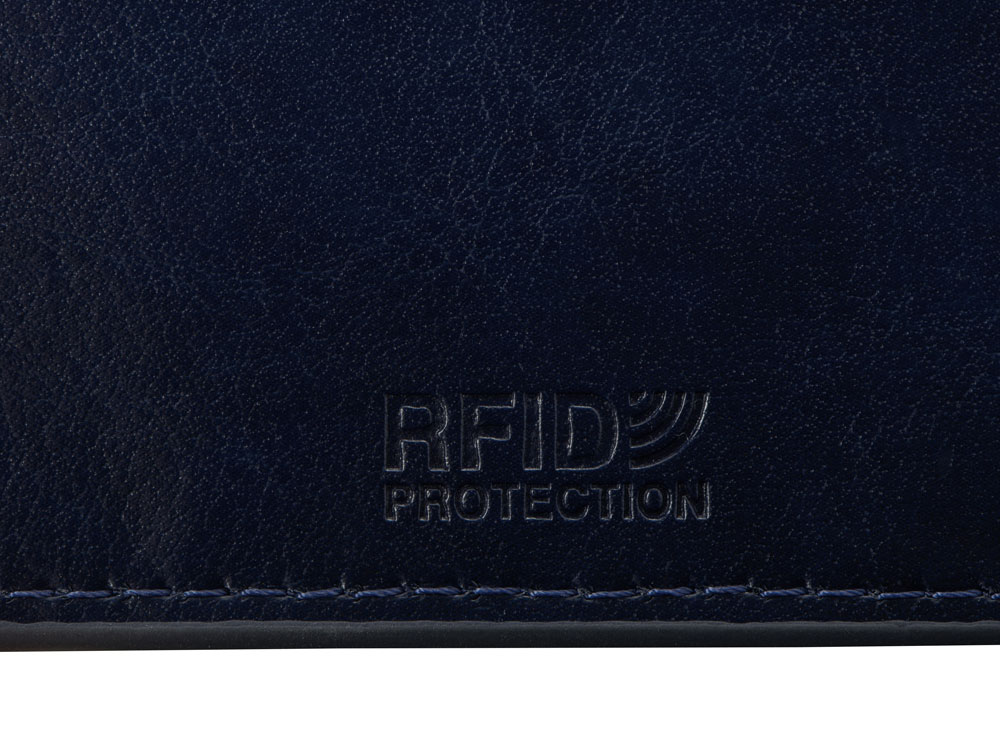 Картхолдер для 6 пластиковых карт с RFID-защитой "Fabrizio", синий-6