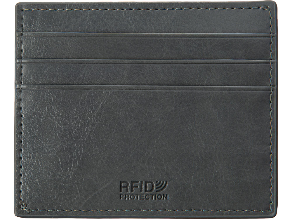 Картхолдер для 6 пластиковых карт с RFID-защитой "Fabrizio", серый-4