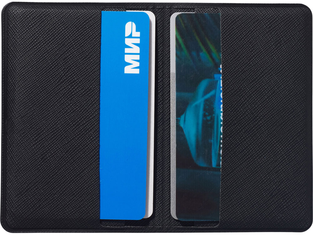 Футляр-книжка на 4-е карты с RFID "Favor", черный-3
