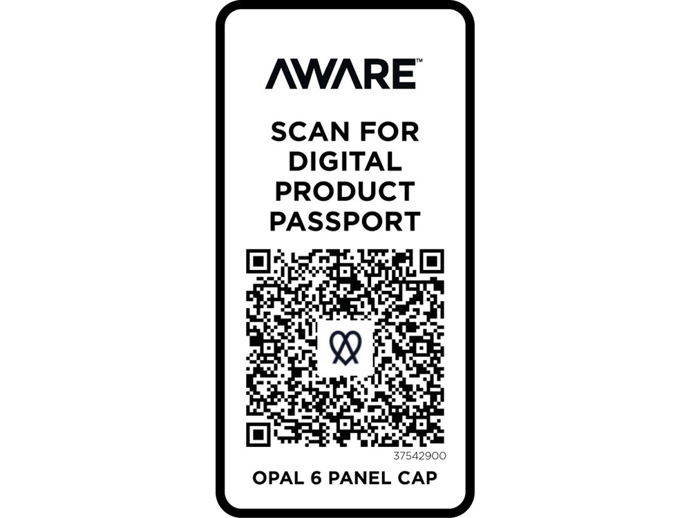 Opal с 6 панелями Aware™ кепка из переработанных материалов - сплошной черный-3