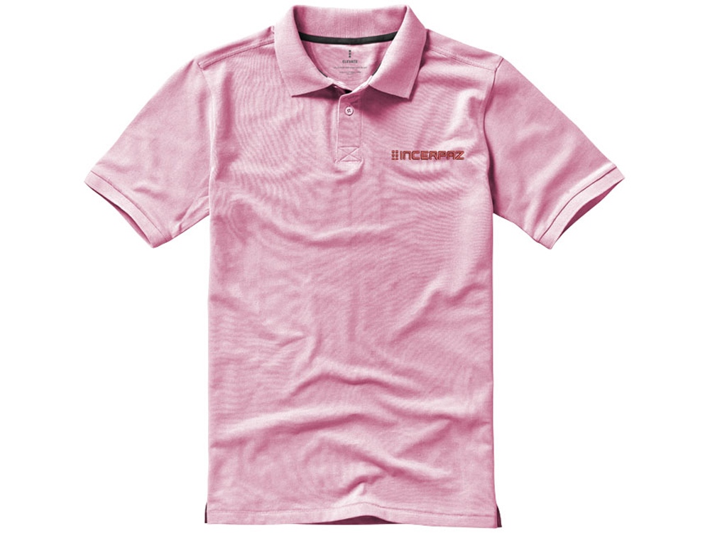Calgary мужская рубашка-поло с коротким рукавом, light pink-4