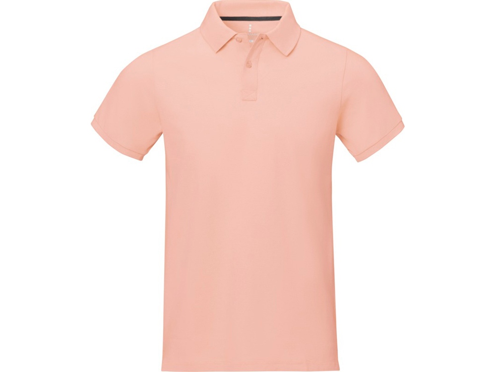Calgary мужская рубашка-поло с коротким рукавом, pale blush pink-1