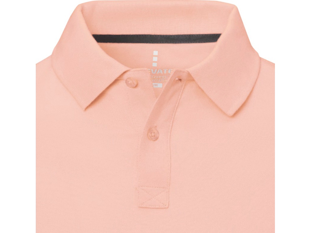 Calgary мужская рубашка-поло с коротким рукавом, pale blush pink-3