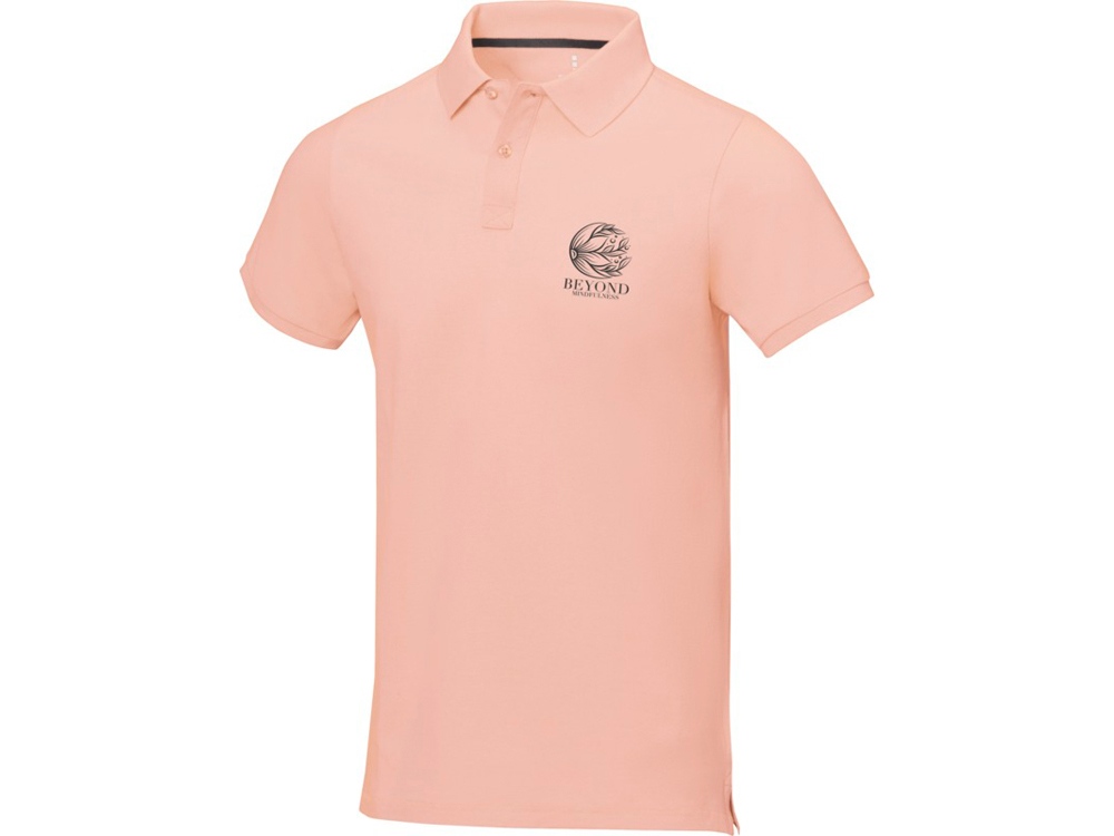 Calgary мужская рубашка-поло с коротким рукавом, pale blush pink-5