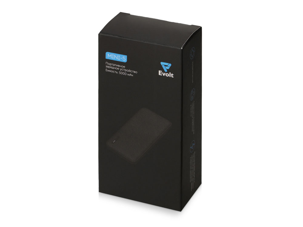 Внешний аккумулятор Evolt "Mini-5", 5000 mAh, белый-10