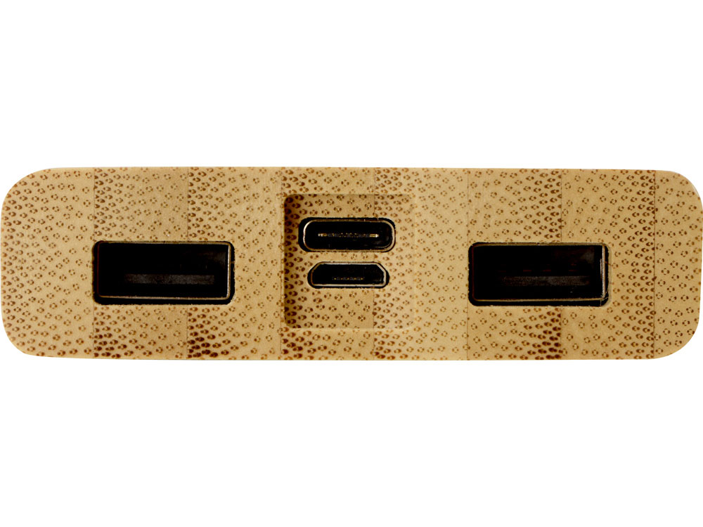 Внешний беспроводной аккумулятор из бамбука "Bamboo Air", 10000 mAh-5