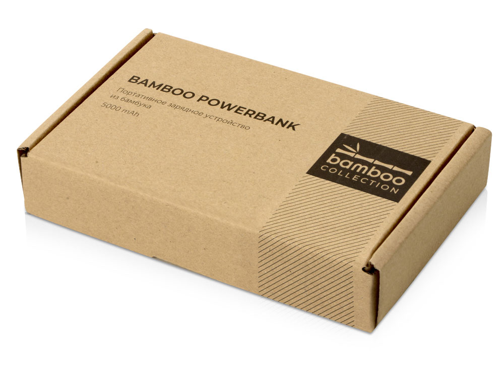 Внешний аккумулятор из бамбука "Bamboo", 5000 mAh-10