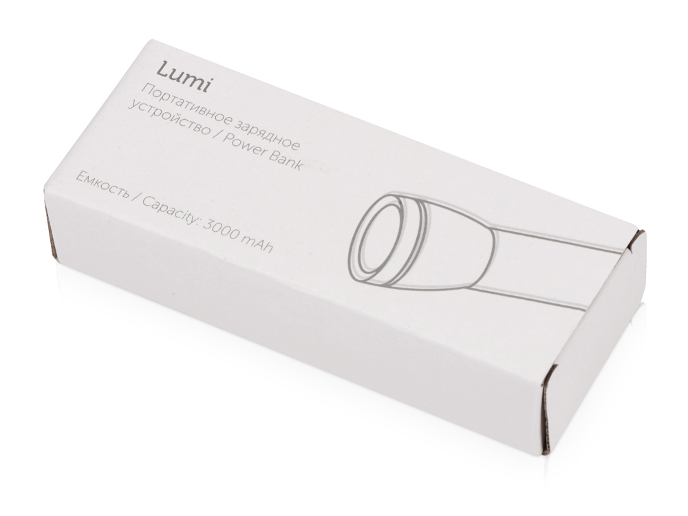 Портативное зарядное устройство «Lumi» с фонариком, 3000 mAh-6