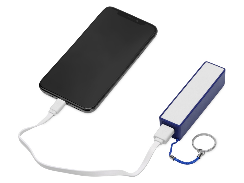 Портативное зарядное устройство "Сатурн", 2200 mAh, синий-1