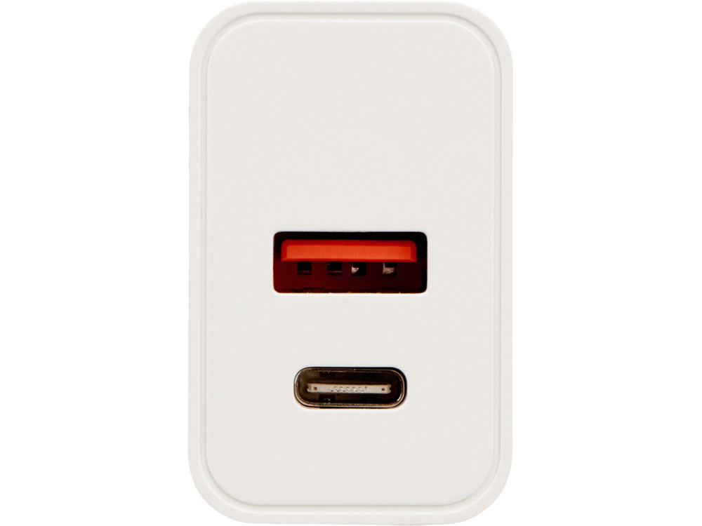 Сетевое зарядное устройство c выходами USB-A и USB-C «Recharger Pro», быстрая зарядка QC/PD, 30 Вт, белый-2