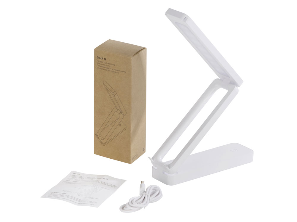 Складывающаяся настольная LED лампа "Stack N", 3 Вт, белый (Р)-15