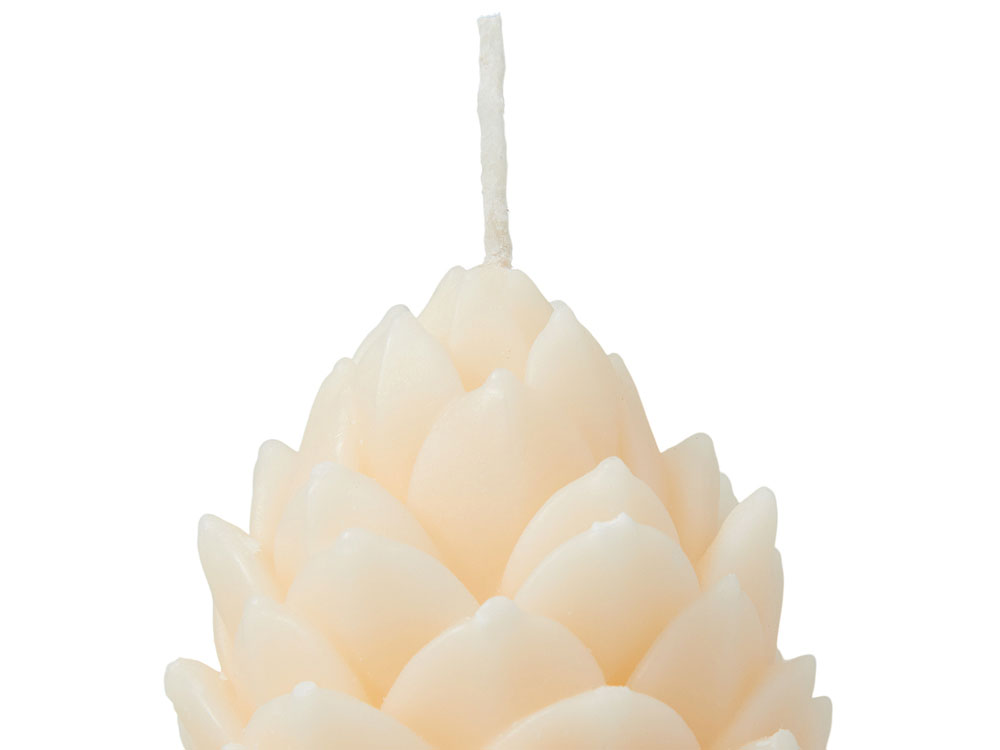 Свеча "Шишка", молочный-3