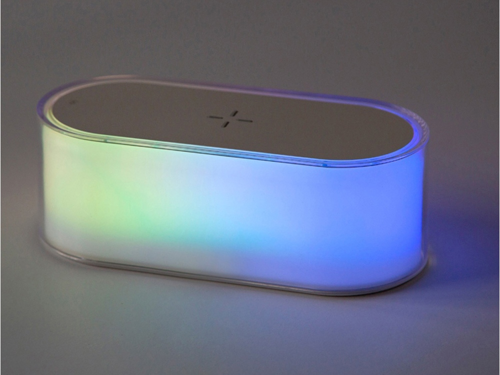 Ночник с беспроводной зарядкой и RGB подсветкой "Miracle", 15 Вт, белый-14