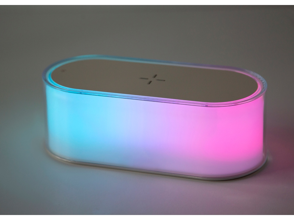 Ночник с беспроводной зарядкой и RGB подсветкой "Miracle", 15 Вт, белый (Р)-9