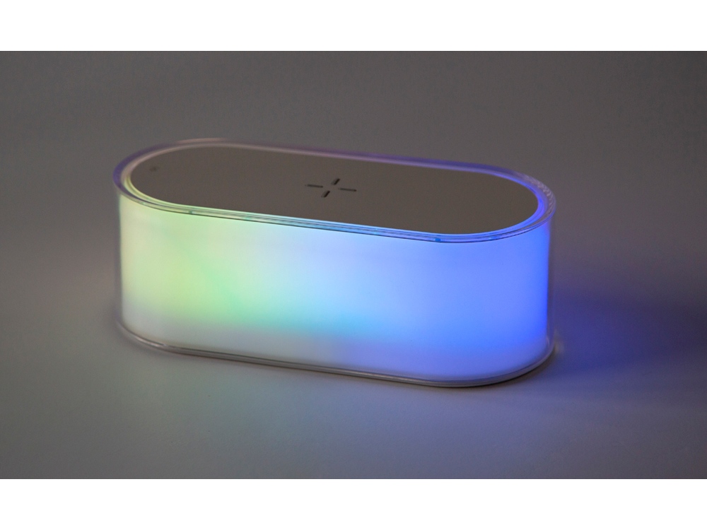 Ночник с беспроводной зарядкой и RGB подсветкой "Miracle", 15 Вт, белый (Р)-10