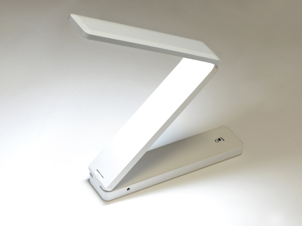 Складывающаяся настольная LED лампа "Stack", белый-3