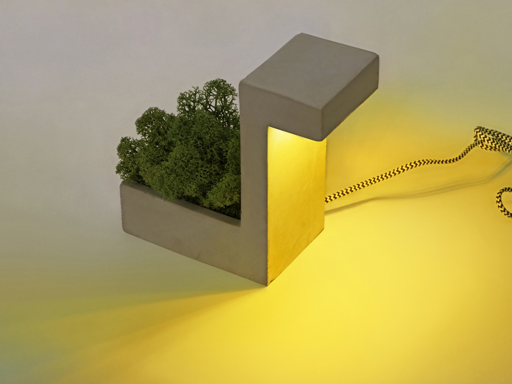 Настольная лампа из бетона "Blok Lamp"-2