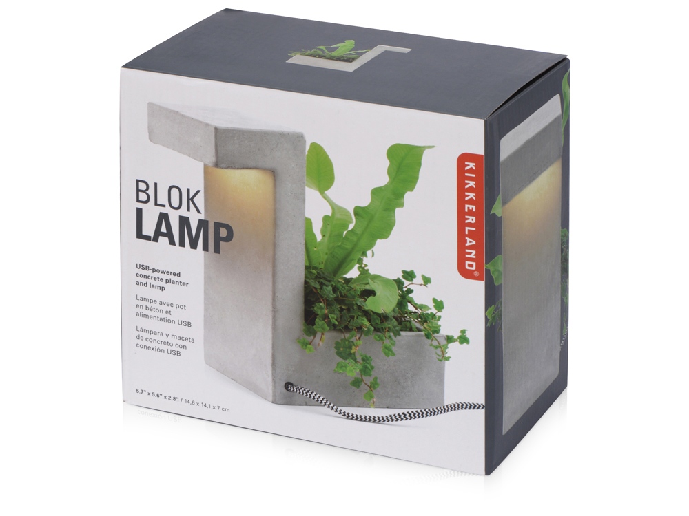 Настольная лампа из бетона "Blok Lamp"-6