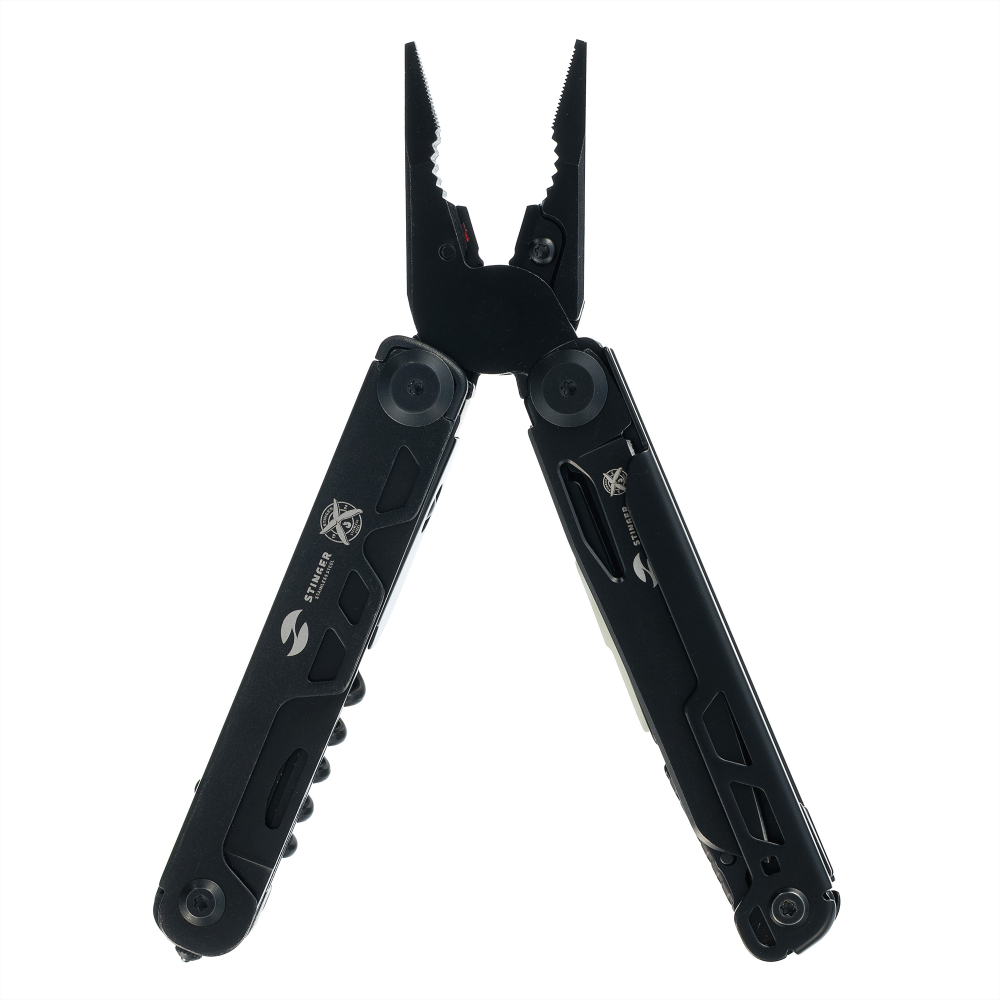 Мультитул Stinger, 113 х 19 мм, 19 функций, сталь, черный, в картонной коробке, в комплекте нейлоновый чехол-3