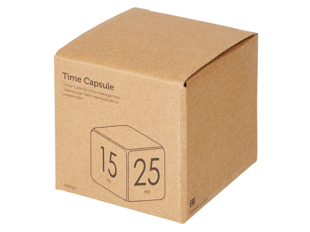 Таймер для тайм-менеджмента "Time Capsule" на 5-15-25-45 минут, софт-тач, белый-5