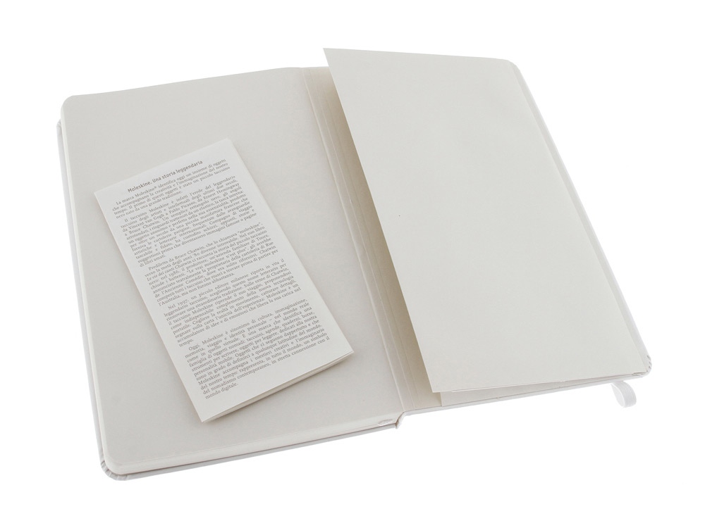 Записная книжка Moleskine Classic (нелинованный) в твердой обложке, Large (13х21см), белый-3